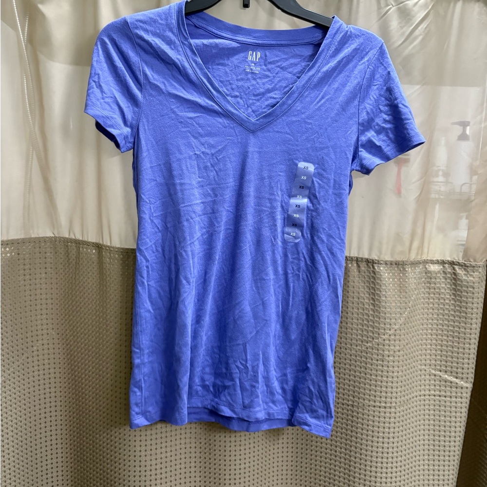GAP Blue Fitted Short Sleeve T-Shirt